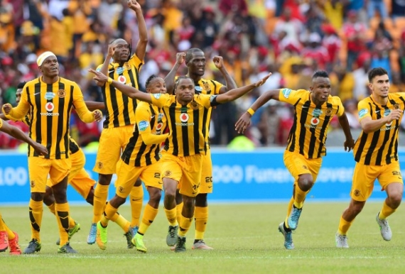 Kaizer Chiefs celebrating.