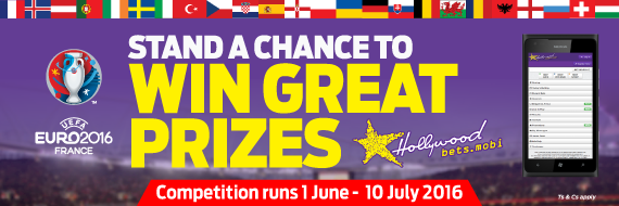 Win great prizes with Euro 2016 promotions at Hollywoodbets