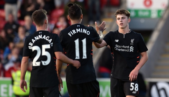Liverpool celebrate after their 5-0 win over Fleetwood Town in a pre-season friendly