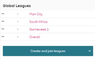 Global Leagues - Join League - Fantasy Premier League