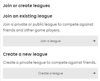 Join or Create League - Fantasy Premier League