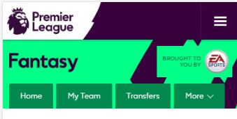 Fantasy Premier League Main Menu