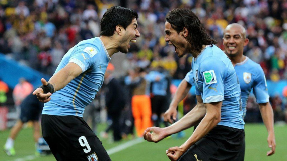 Uruguay's strikeforce of Luis Suarez and Edinson Cavani