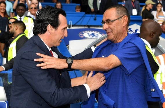 Unai Emery and Maurizio Sarri
