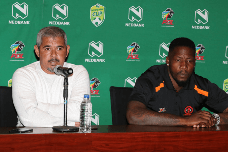 Clinton Larsen speaking at a recent press conference