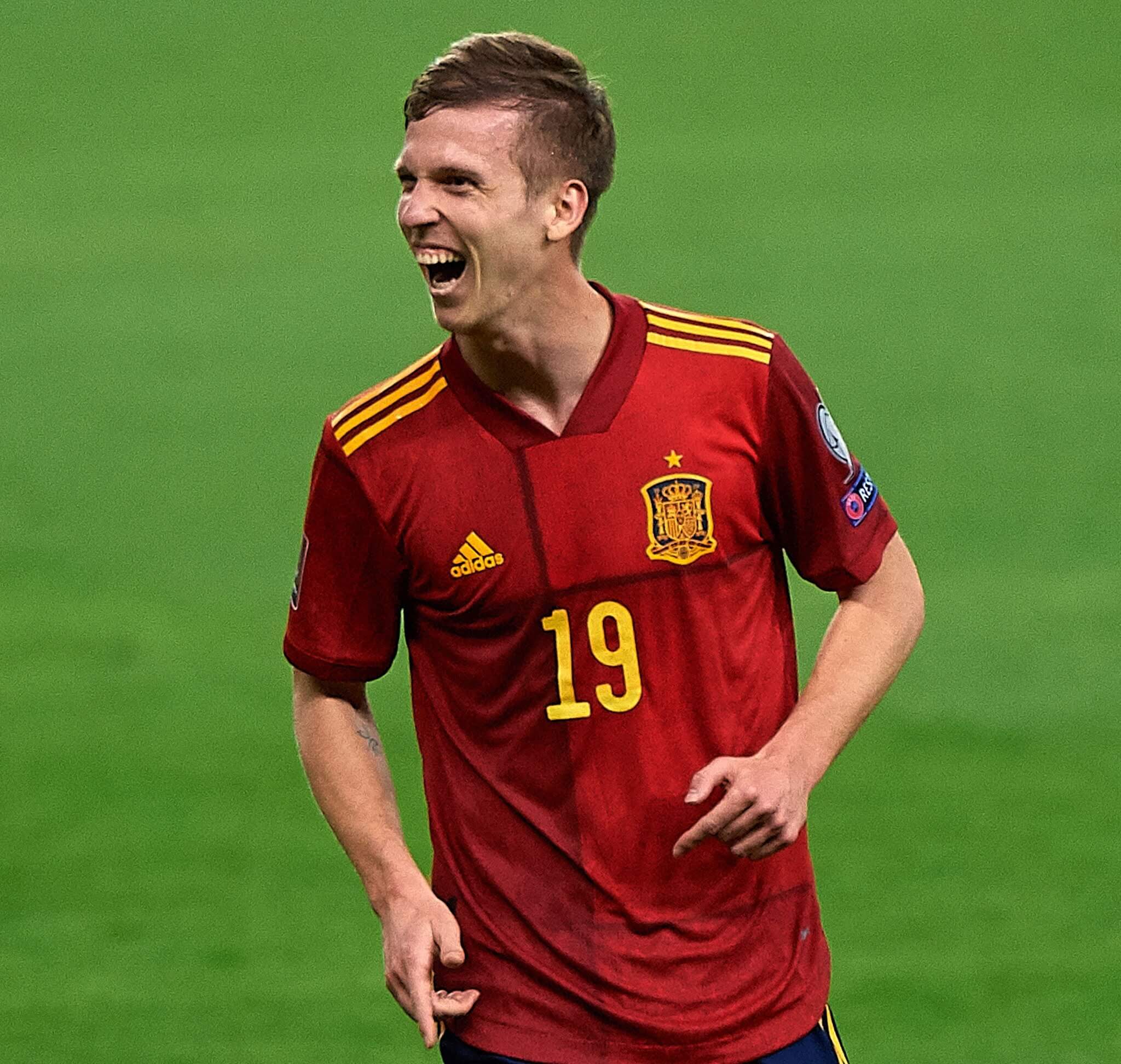 RB Leipzig's Dani Olmo is working hard for a starting berth