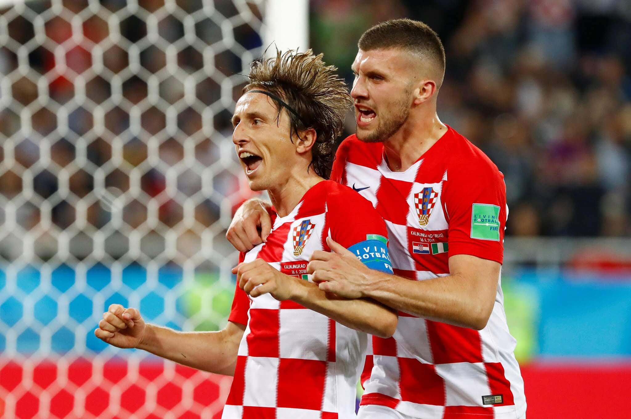 Croatia captain Luka Modric and AC Milan forward Ante Rebic