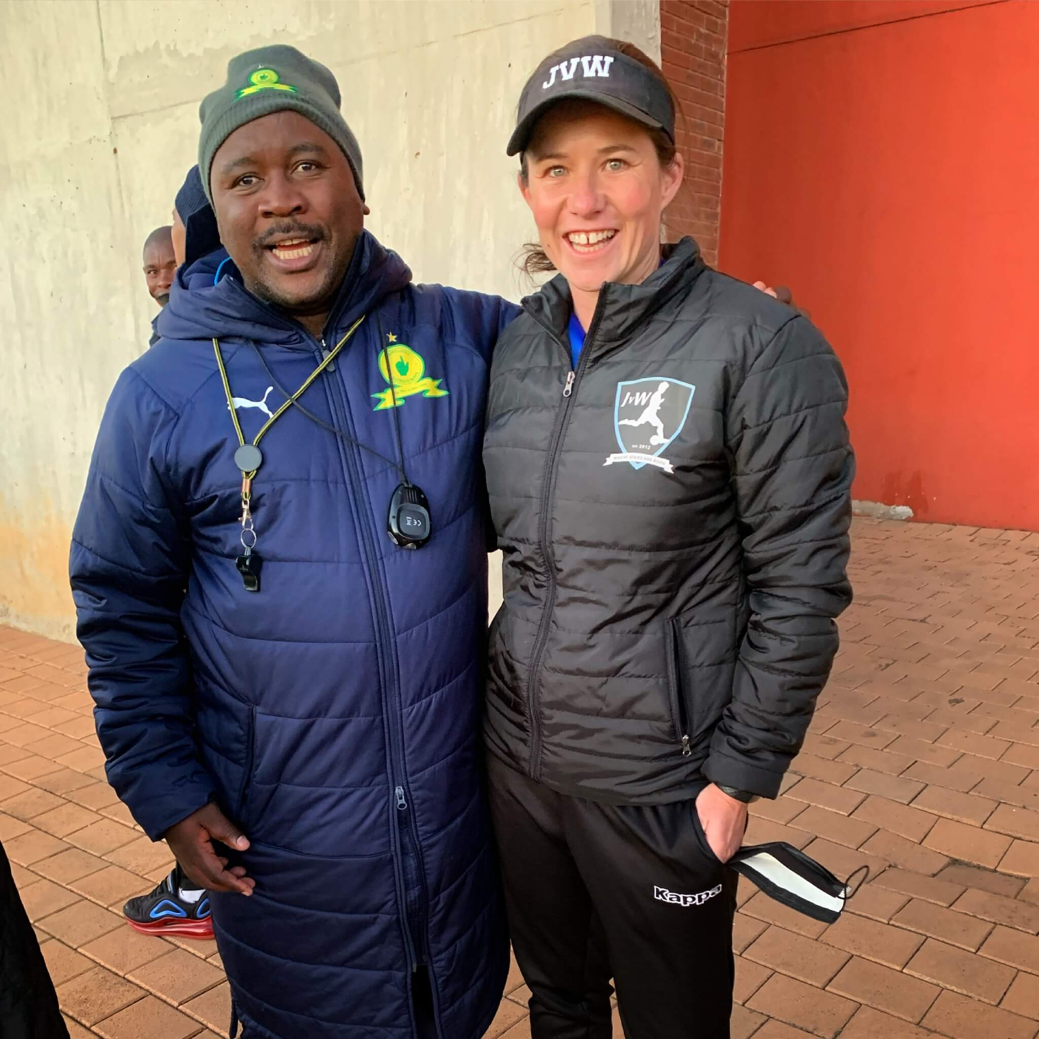 Sundowns Ladies and JVW Girls head coaches Jerry Tshabalala and Ciara Picco