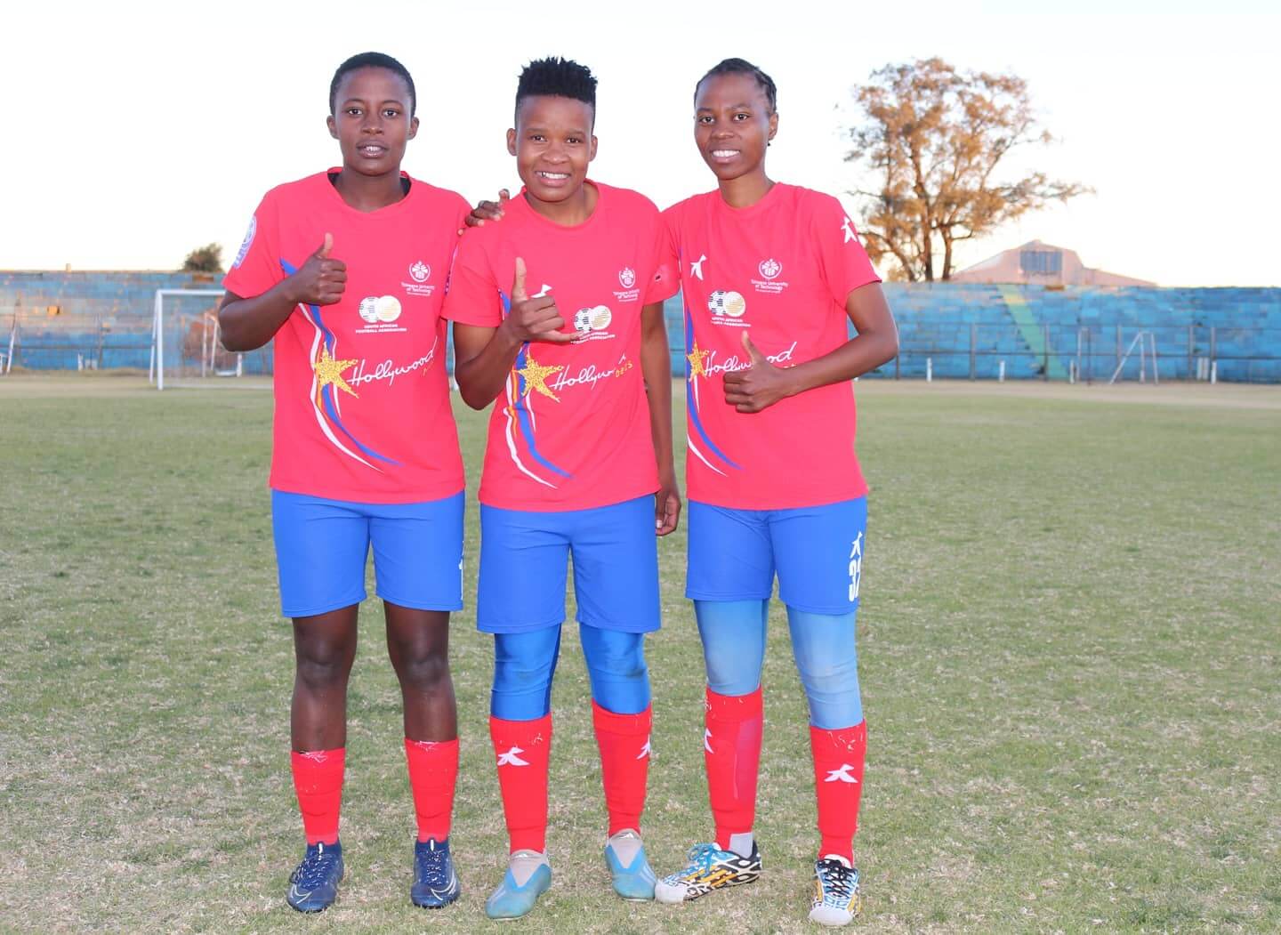 TUT Ladies celebrate after their 3-0 win over Coal City Wizards