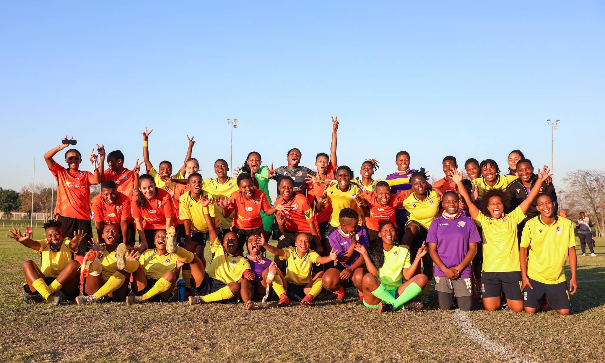 UWC Ladies and University of JHB Ladies displaying excellent sportsmanship after last week's intense encounter