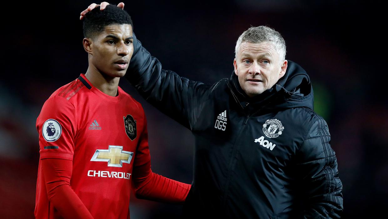 Marcus Rashford and Ole Gunnar Solskjaer