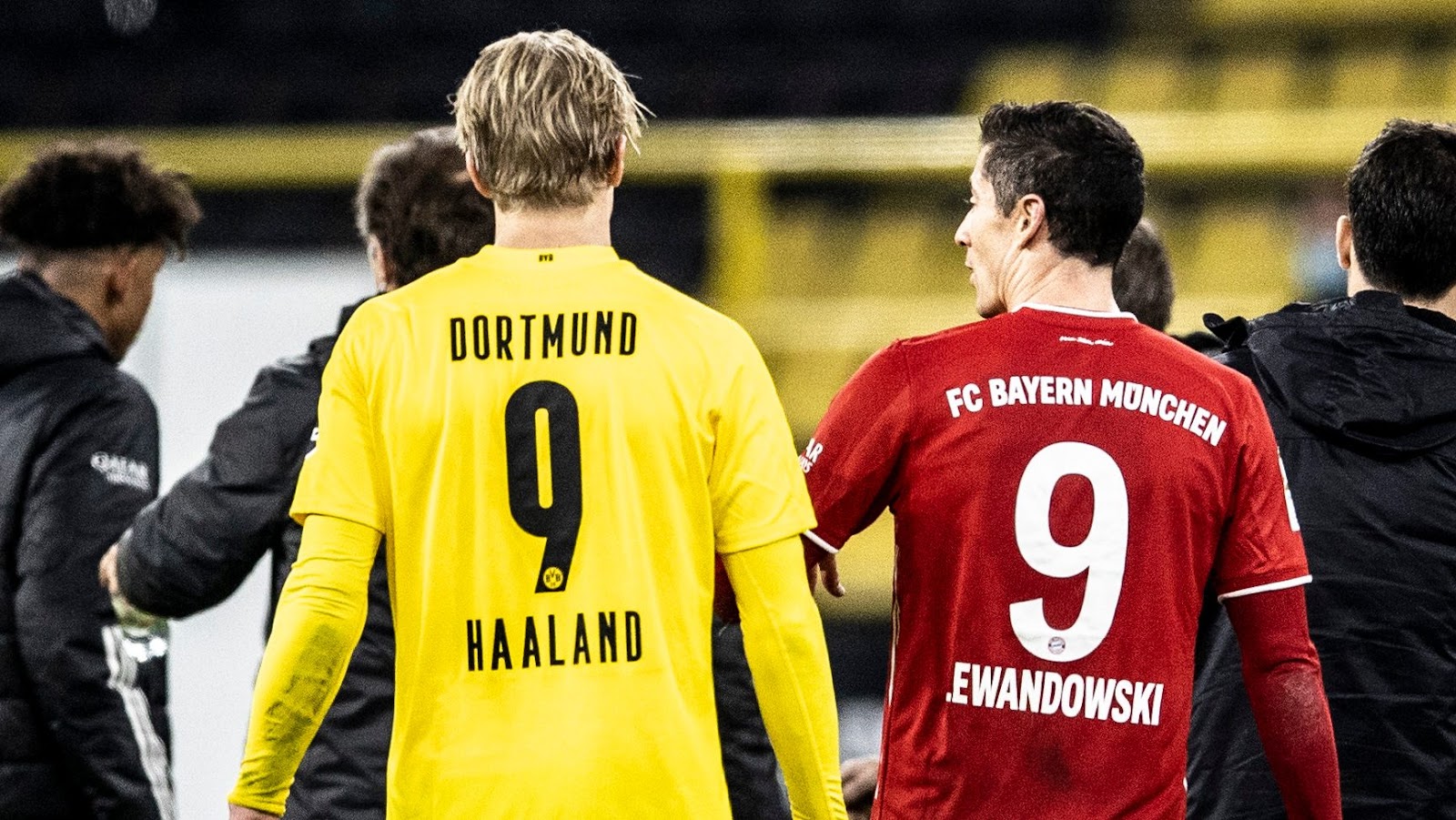 Erling Haaland and Robert Lewandowski