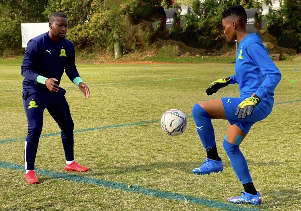 Goalkeeper Asa Rabolao keeping her first touch sharp