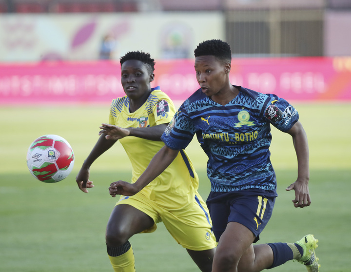 Melinda Kgadiete in action vs Vihiga Queens
