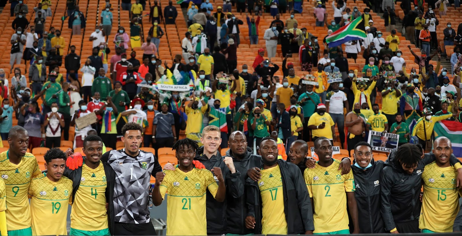 Bafana Bafana at the FNB Stadium Bafana Bafana at the FNB Stadium