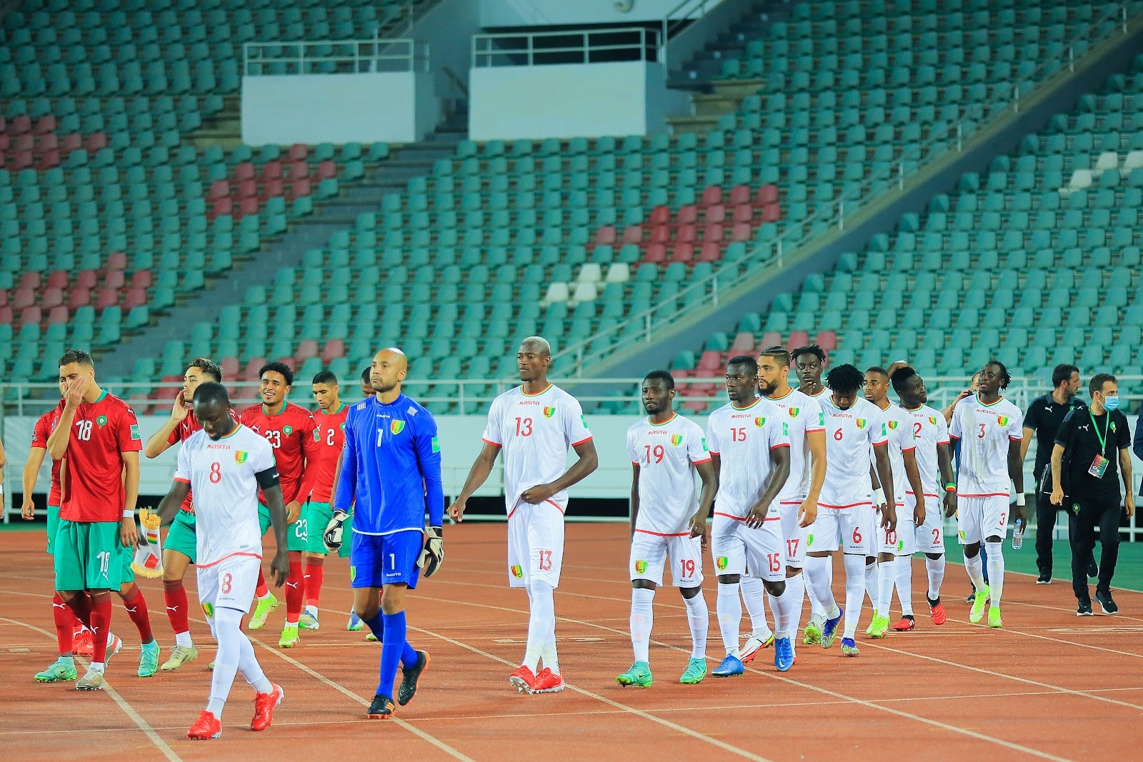 Guinea captain Naby Keita leads his team