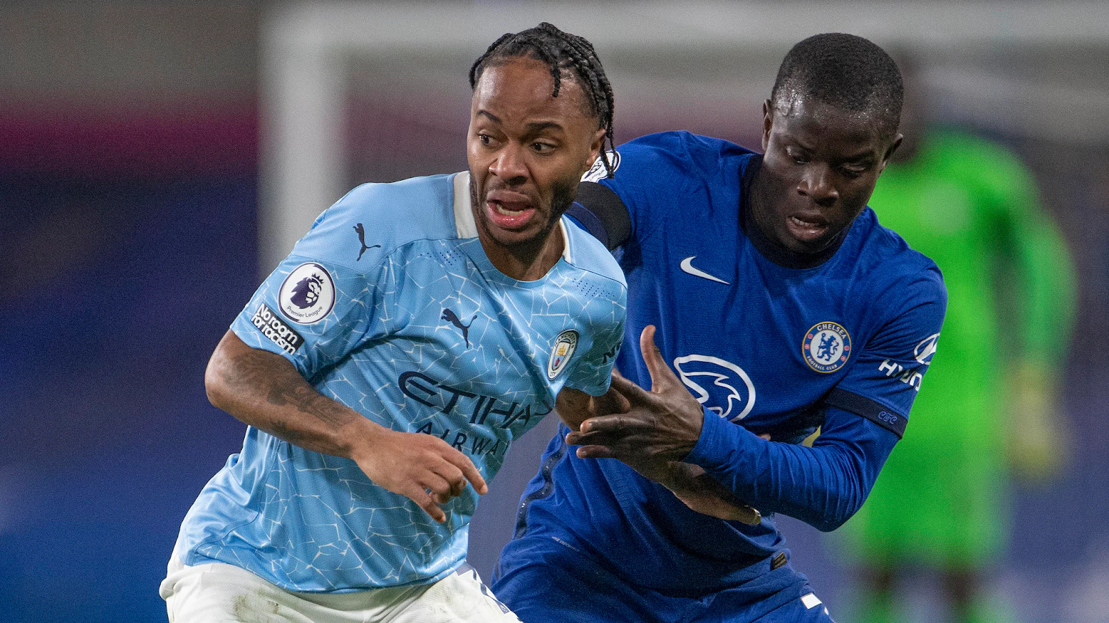 Raheem Sterling and N'golo Kante Raheem Sterling and N'golo Kante