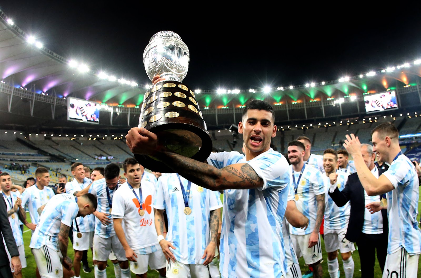 Tottenham's Argentine defender Cristian Romero