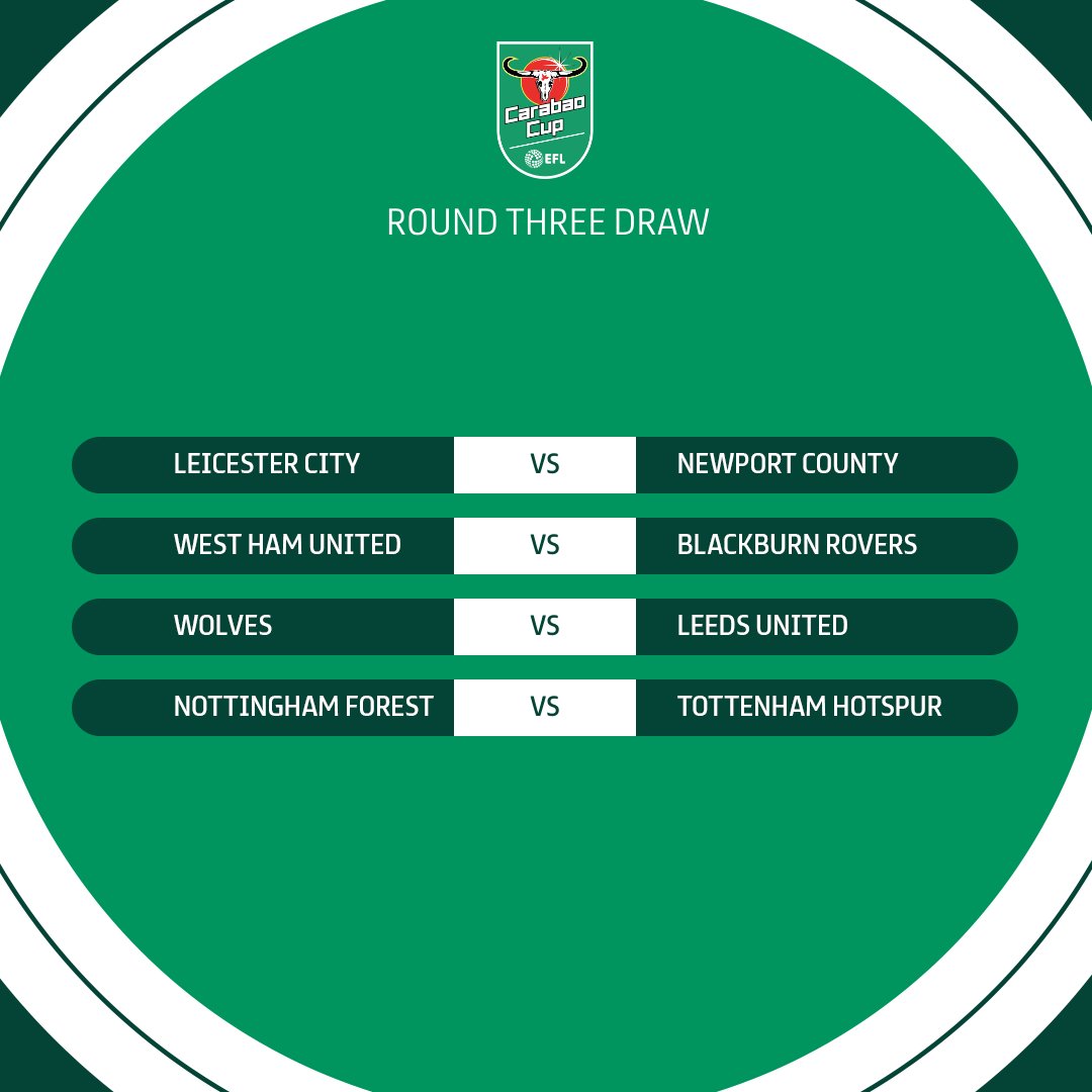 Carabao Cup Fixtures
