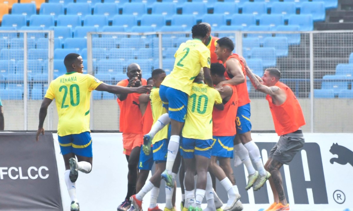 Mamelodi Sundowns in CAF action.