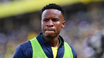 Themba Zwane of Mamelodi Sundowns during the CAF Champions League 2024/25 match between Mamelodi Sundowns and Al Ahly at the Loftus Versfeld Stadium, Pretoria on the 19 April 2025 ©Phakamisa Lensman/BackpagePix