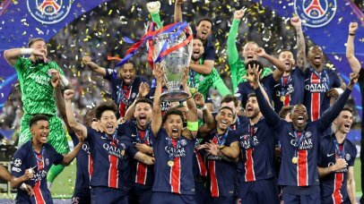 2025 UEFA Champions League winners PSG.