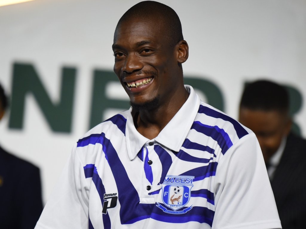 Elvis Chipezeze of Magesi FC during the Nedbank Cup 2026 Launch at Nedbank Headquarters in Sandton Johannesburg on 15 January 2026 ©Phakamisa Lensman/BackpagePix
