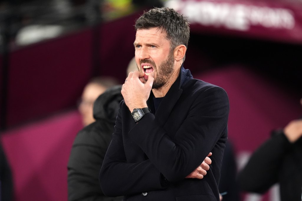 Manchester United manager Michael Carrick before the Premier League match at the London Stadium. Picture date: Tuesday February 10, 2026.