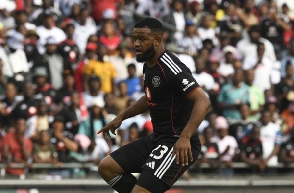 Sipho Mbule of Orlando Pirates during the Betway Premiership 2025/26 match between Orlando Pirates and Marumo Gallants FC at the Orlando Stadium in Soweto on the 14 February 2026 ©Sydney Mahlangu BackpagePix