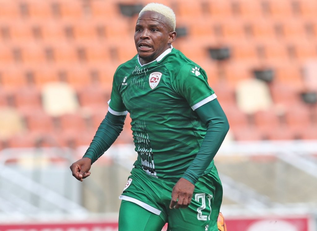 Lehlohonolo Mojela of Sekhukhune United during the Betway Premiership 2025/26 match between Sekhukhune United and Orbirt College at Peter Mokaba Stadium in Polokwane on 15 February 2026 ©Samuel ShivambuBackpagePix