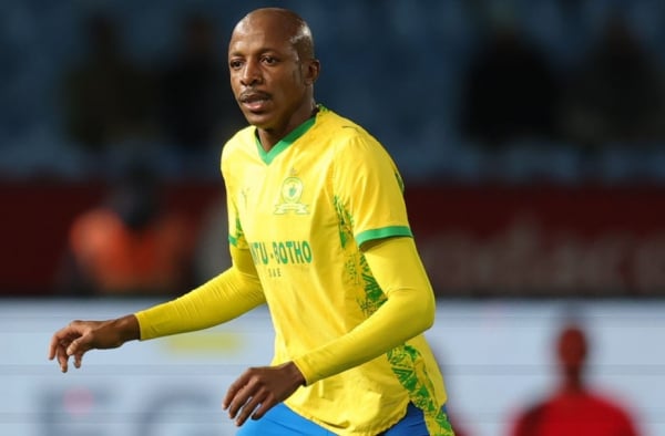 Khuliso Mudau of Mamelodi Sundowns during the Betway Premiership 2025/26 match between Mamelodi Sundowns and Esperance at Loftus Versfeld Stadium in Pretoria on 17 April 2026 ©Samuel ShivambuBackpagePix