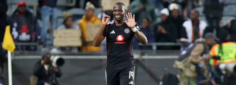 Tshegofatso Mabasa of Orlando Pirates celebrates goal during the Betway Premiership 2025/26 match between Orlando Pirates and TS Galaxy at the Orlando Stadium, Soweto on the 30 September 2025 ©Muzi Ntombela/BackpagePix