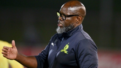 Steve Komphela, Senior Coach of Mamelodi Sundowns during the Betway Premiership 2025/26 match between Durban City and Mamelodi Sundowns at Chatsworth Stadium, Durban on 7 April 2026 ©Gerhard Duraan/BackpagePix