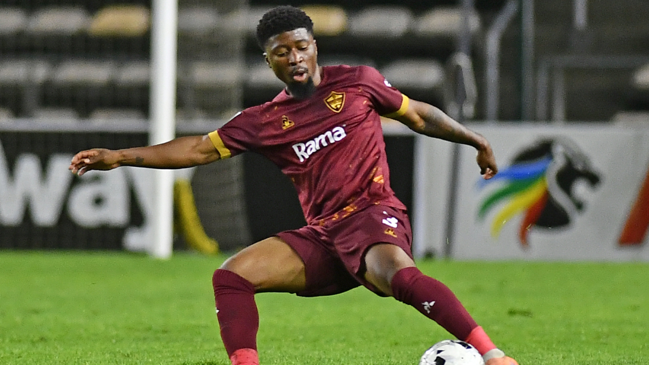 Omega Unathi Mdaka of Stellenbosch FC during the Betway Premiership 2025/26 game between Stellenbosch FC and Sekhukhune United at Athlone Stadium in Cape Town on 17 April 2026 © Ryan Wilkisky/BackpagePix