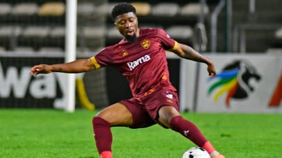 Omega Unathi Mdaka of Stellenbosch FC during the Betway Premiership 2025/26 game between Stellenbosch FC and Sekhukhune United at Athlone Stadium in Cape Town on 17 April 2026 © Ryan Wilkisky/BackpagePix
