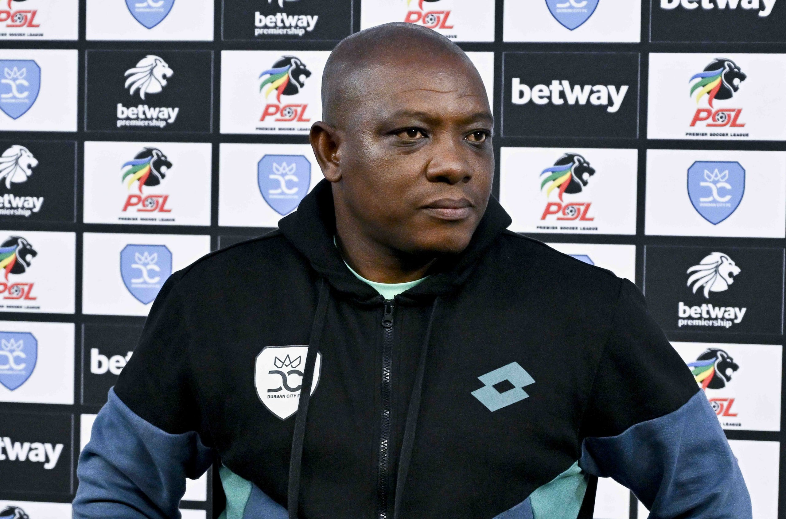 Pitso Dladla, head coach of Durban City FC during the Betway Premiership 2025/26 match between Durban City and AmaZulu at Chatsworth Stadium, Durban on 23 May 2026 ©Gerhard Duraan/BackpagePix