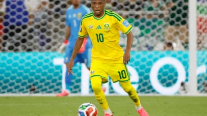 Relebohile Mofokeng of South Africa during the FIFA World Cup 2026 match between South Africa and South Korea at the Monterrey Stadium, Mexico on 24 June 2026 ©Gavin Barker/BackpagePix