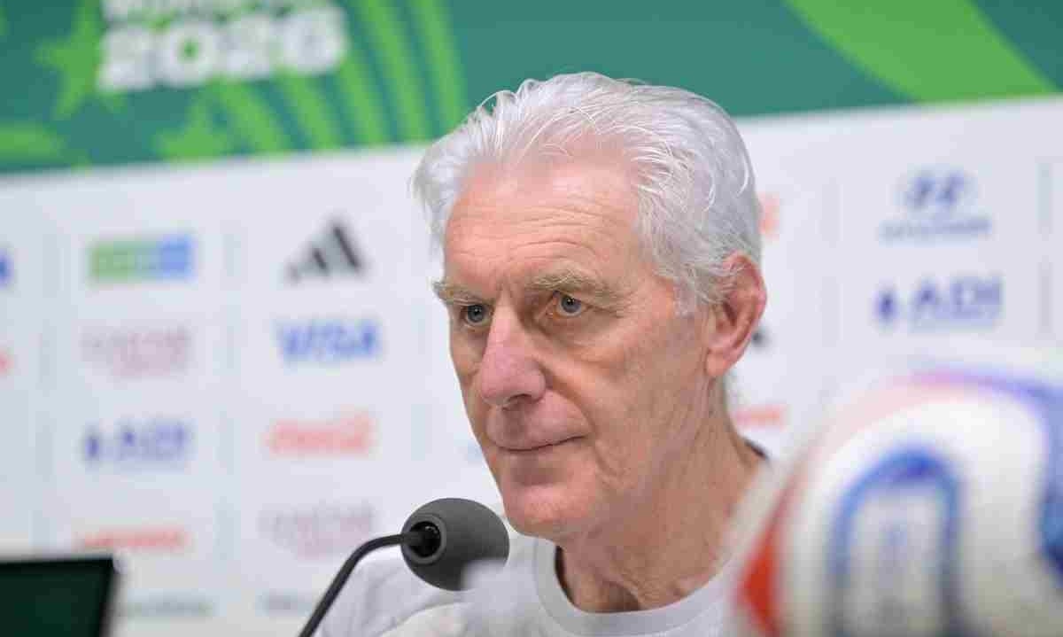South Africa's head coach Hugo Broos takes part in a training session in Monterrey, Mexico, 23 June 2026. South Africa will face South Korea in their 2026 FIFA World Cup Group A soccer match on 25 June. EPA/MIGUEL SIERRA