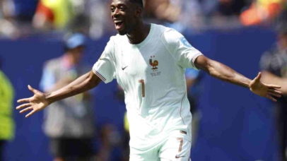 Ousmane Dembele of France celebrates after scoring his second goal during the FIFA World Cup 2026 group stage match Norway against France, in Boston, USA, 26 June 2026. EPA/GREG M. COOPER