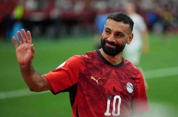Mohamed Salah of Egypt greets supporters as he celebrate winning the FIFA World Cup 2026 group stage match New Zealand against Egypt, in Vancouver, Canada, 21 June 2026. EPA/BOB FRID
