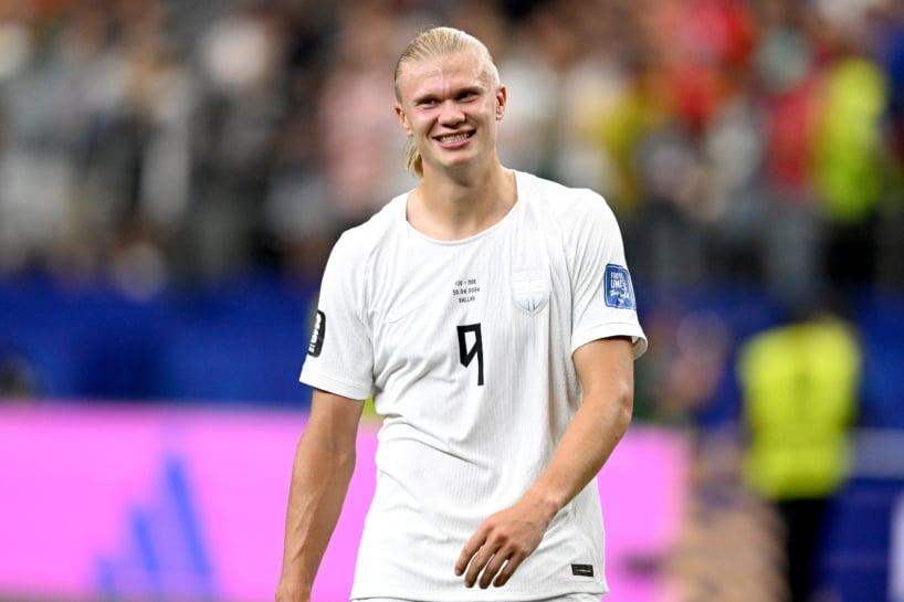 Erling Haaland of Norway smiles after the FIFA World Cup 2026 Round of 32 match Ivory Coast against Norway, in Dallas, USA, 30 June 2026. Norway won 2-1. EPA/ALBERT PENA