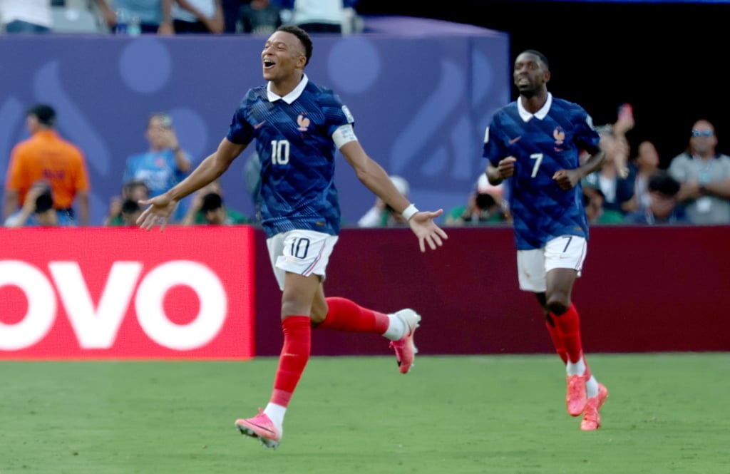 Kylian Mbappe of France celebrates after scoring the opening goal during the FIFA World Cup 2026 Round of 32 match France against Sweden, in New Jersey, USA, 30 June 2026. EPA/SARAH YENESEL