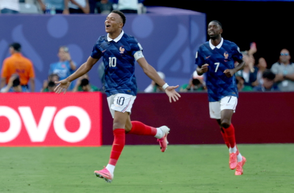 Kylian Mbappe of France celebrates after scoring the opening goal during the FIFA World Cup 2026 Round of 32 match France against Sweden, in New Jersey, USA, 30 June 2026. EPA/SARAH YENESEL