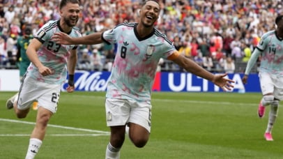 Youri Tielemans of Belgium celebrates scoring the 3-2 goal during the FIFA World Cup 2026 Round of 32 match Belgium against Senegal, in Seattle, Washington, USA, 01 July 2026. EPA/STEPHEN BRASHEAR