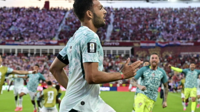 Goncalo Ramos of Portugal celebrates scoring the 2-1 goal during the FIFA World Cup 2026 Round of 32 match Portugal against Croatia, in Toronto, Canada, 02 July 2026. EPA/EDUARDO LIMA