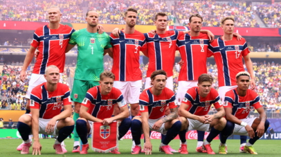 Players of Norway pose for a family picture ahead of the FIFA World Cup 2026 Round of 16 match Brazil against Norway, in East Rutherford, New Jersey, USA, 05 July 2026. EPA/OLGA FEDOROVA