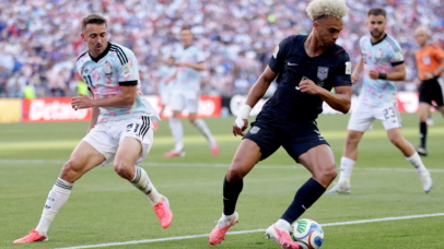 Antonee Robinson (R) of USA and Timothy Castagne of Belgium in action during the FIFA World Cup 2026 Round of 16 match USA against Belgium, in Seattle, USA, 06 July 2026. EPA/CHRISTOPHER TORRES