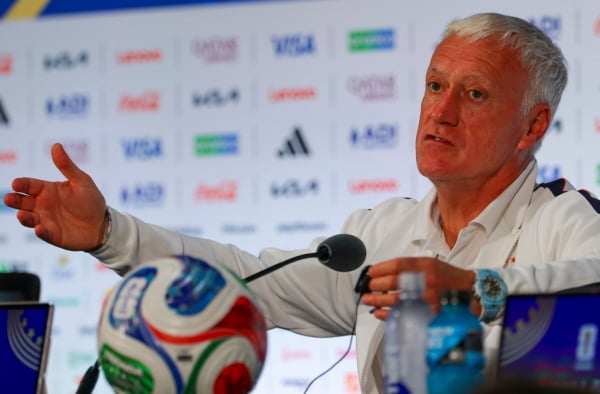 France’s national soccer team head coach Didier Deschamps attends a press conference in Dallas, Texas, USA, 13 July 2026. France will face Spain on 14 July in a FIFA World Cup 2026 semi final match. EPA/CHRISTOPHER NEUNDORF