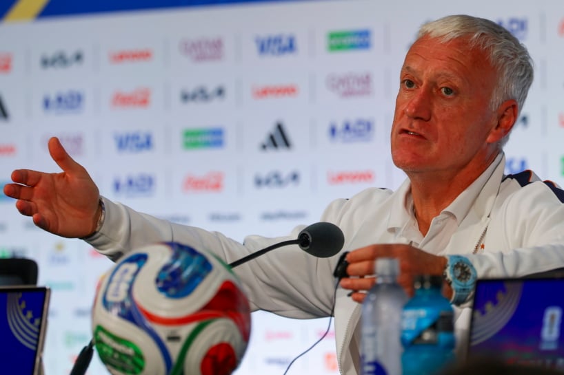 France’s national soccer team head coach Didier Deschamps attends a press conference in Dallas, Texas, USA, 13 July 2026. France will face Spain on 14 July in a FIFA World Cup 2026 semi final match. EPA/CHRISTOPHER NEUNDORF