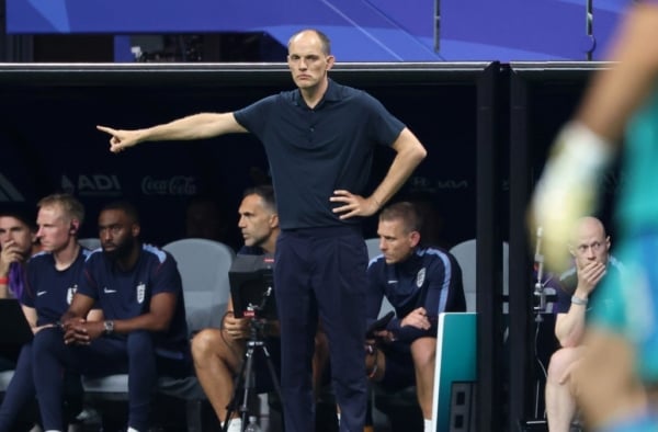 England's head coach Thomas Tuchel gestures during the FIFA World Cup 2026 semifinals match England against Argentina, in Atlanta, Georgia, USA, 15 July 2026. EPA/OLGA FEDOROVA